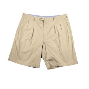 Peter Millar Khaki Tan Chino Shorts‎ Mens Size 38 Preppy Beachy Golf Casual